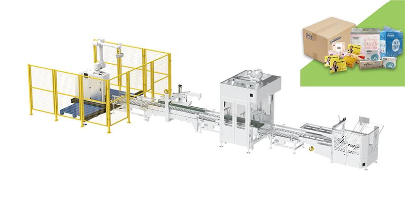 Full Automatic Carton Packing And Stacking System