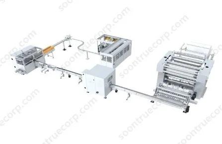 What is the toilet paper roll production line is including ?